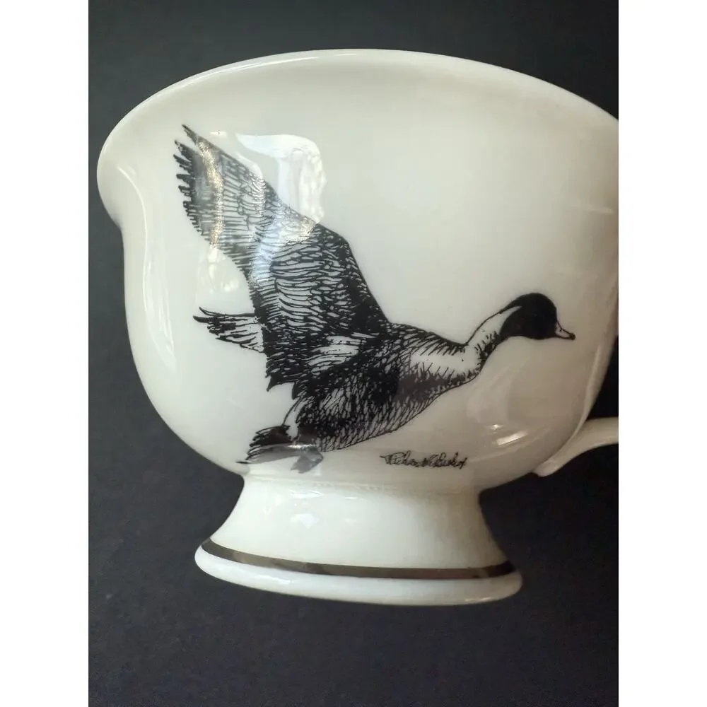 Wild Game Birds By Castleton China Cup And Saucer Set Pintail Duck Made In USA
